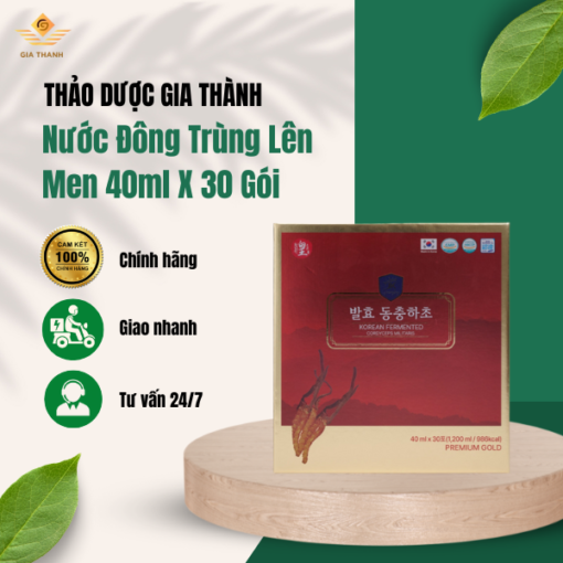 Nước Đông Trùng Lên Men 40ml x 30 Gói – Giải pháp chăm sóc sức khỏe hiện đại