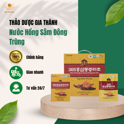 Nước Hồng Sâm Đông Trùng 365