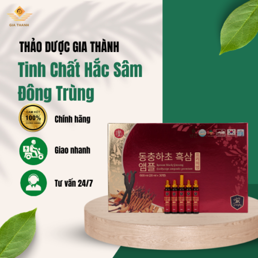 Tinh Chất Hắc Sâm Đông Trùng 20ml x 30 Ống – Bí quyết chăm sóc sức khỏe từ thiên nhiên