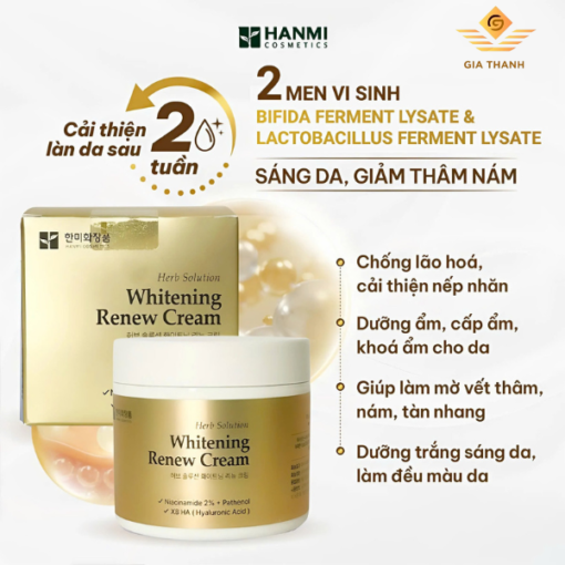 Whitening Renew Cream Hanmi – Kem Dưỡng Trắng & Phục Hồi Da Chuyên Sâu - Hình ảnh 2